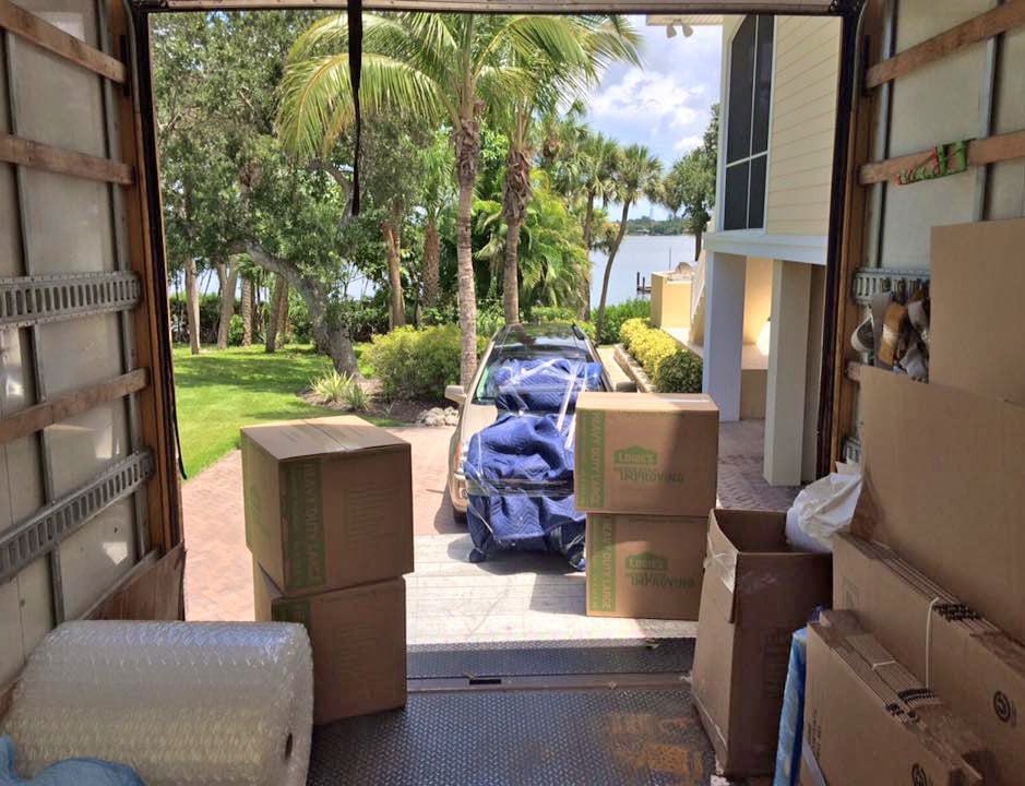 moving truck filled with furniture