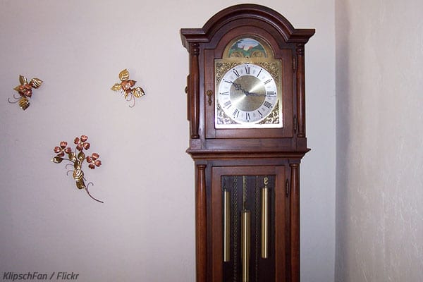 Packing and moving a grandfather clock.